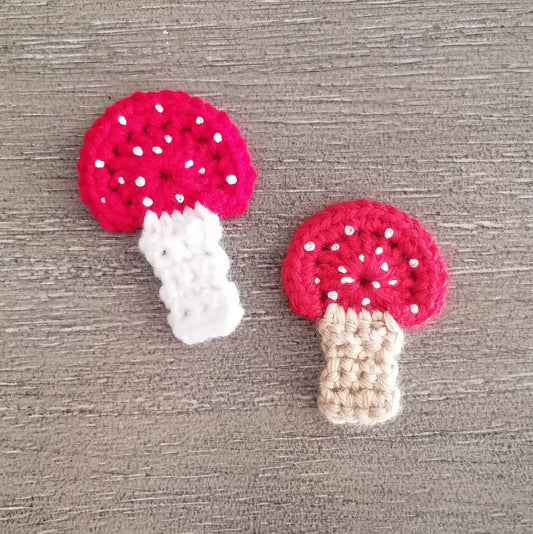 Mushroom Applique Crochet Pattern