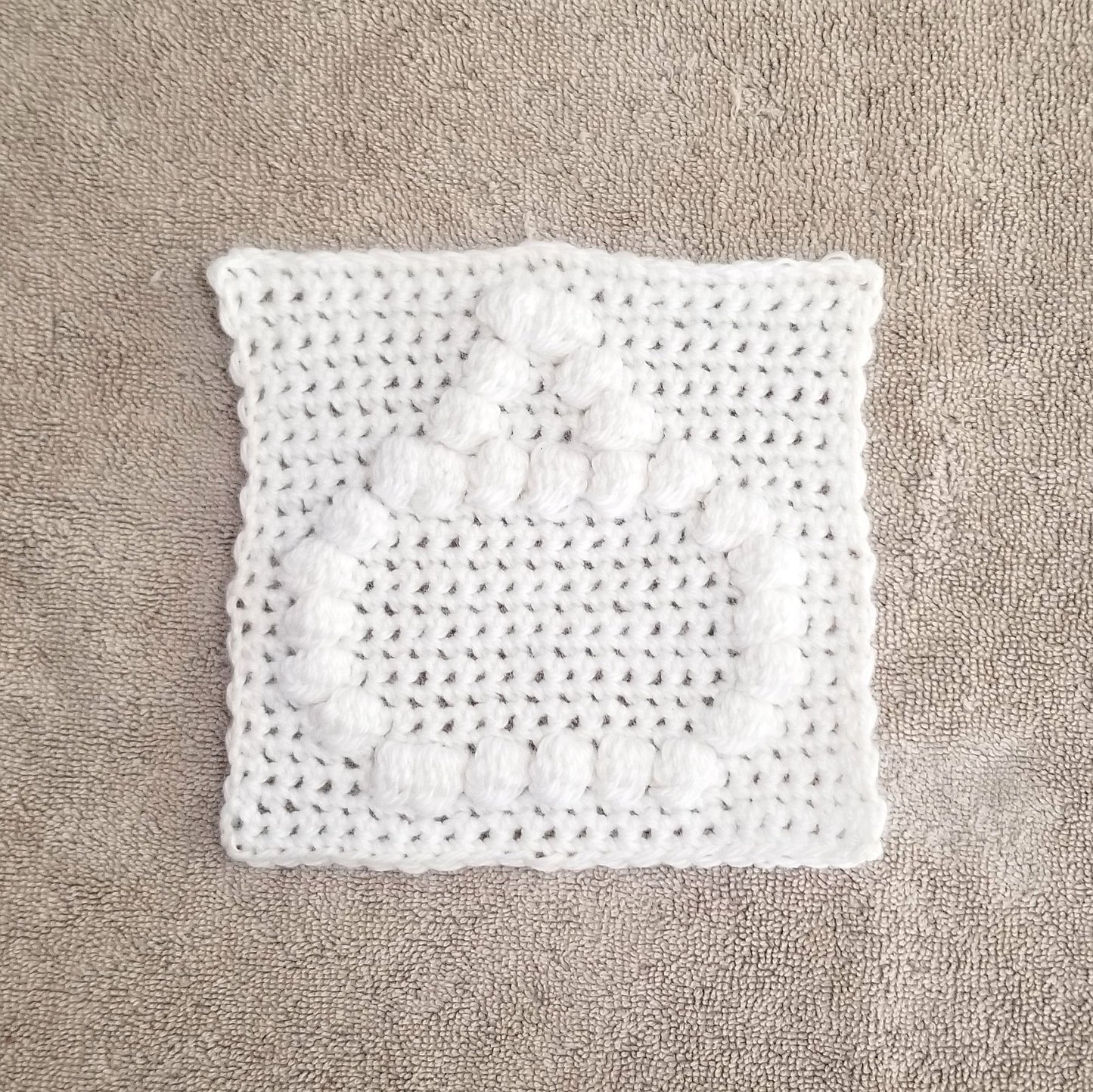 Baby Bottle Bobble Afghan Square Crochet Pattern, PDF Digital Download