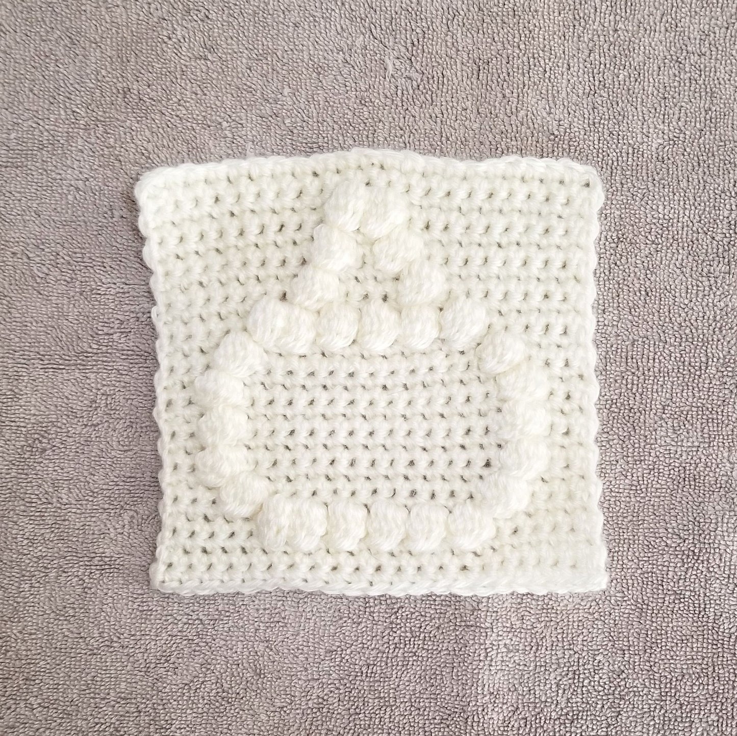 Baby Bottle Bobble Afghan Square Crochet Pattern, PDF Digital Download