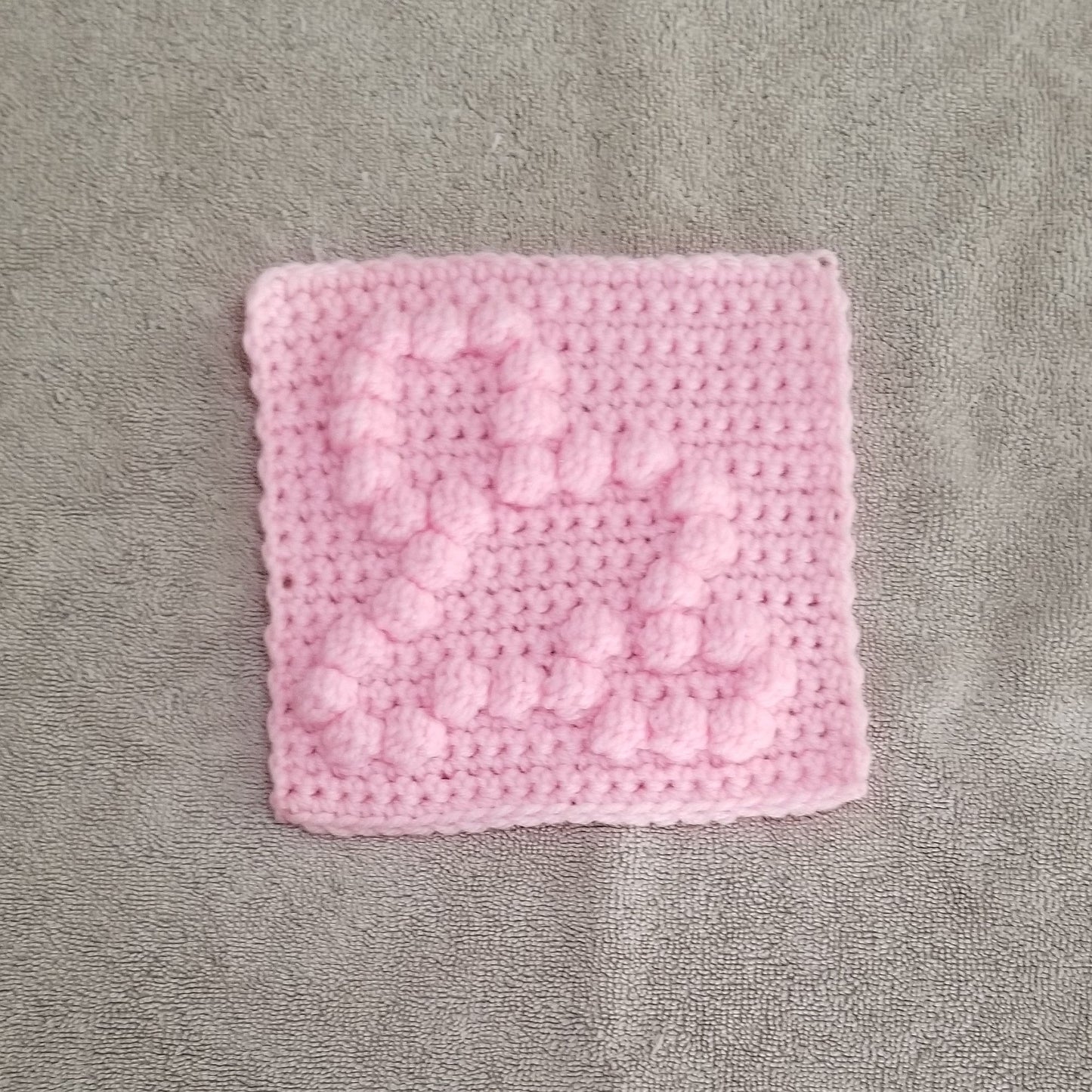 Crawling Baby Bobble Afghan Square Crochet Pattern, PDF Digital Download