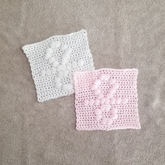 Pacifier Bobble Afghan Square Crochet Pattern, PDF Digital Download
