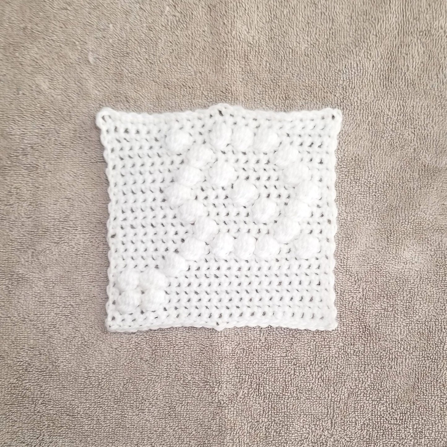 Rattle Bobble Afghan Square Crochet Pattern, PDF Digital Download