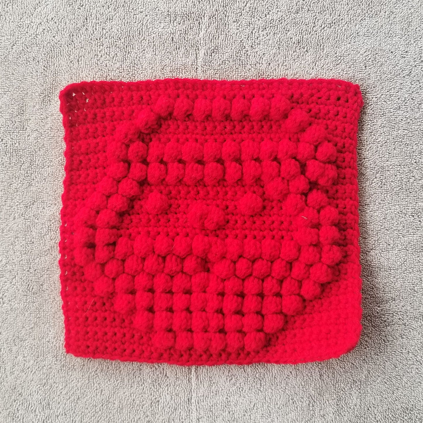 Jolly Santa Bobble Afghan Square Crochet Pattern, PDF Digital Download