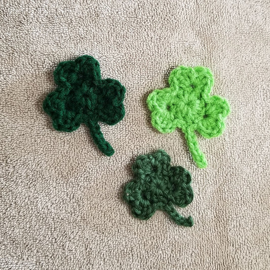 Shamrock Applique Crochet Pattern, PDF Digital Download