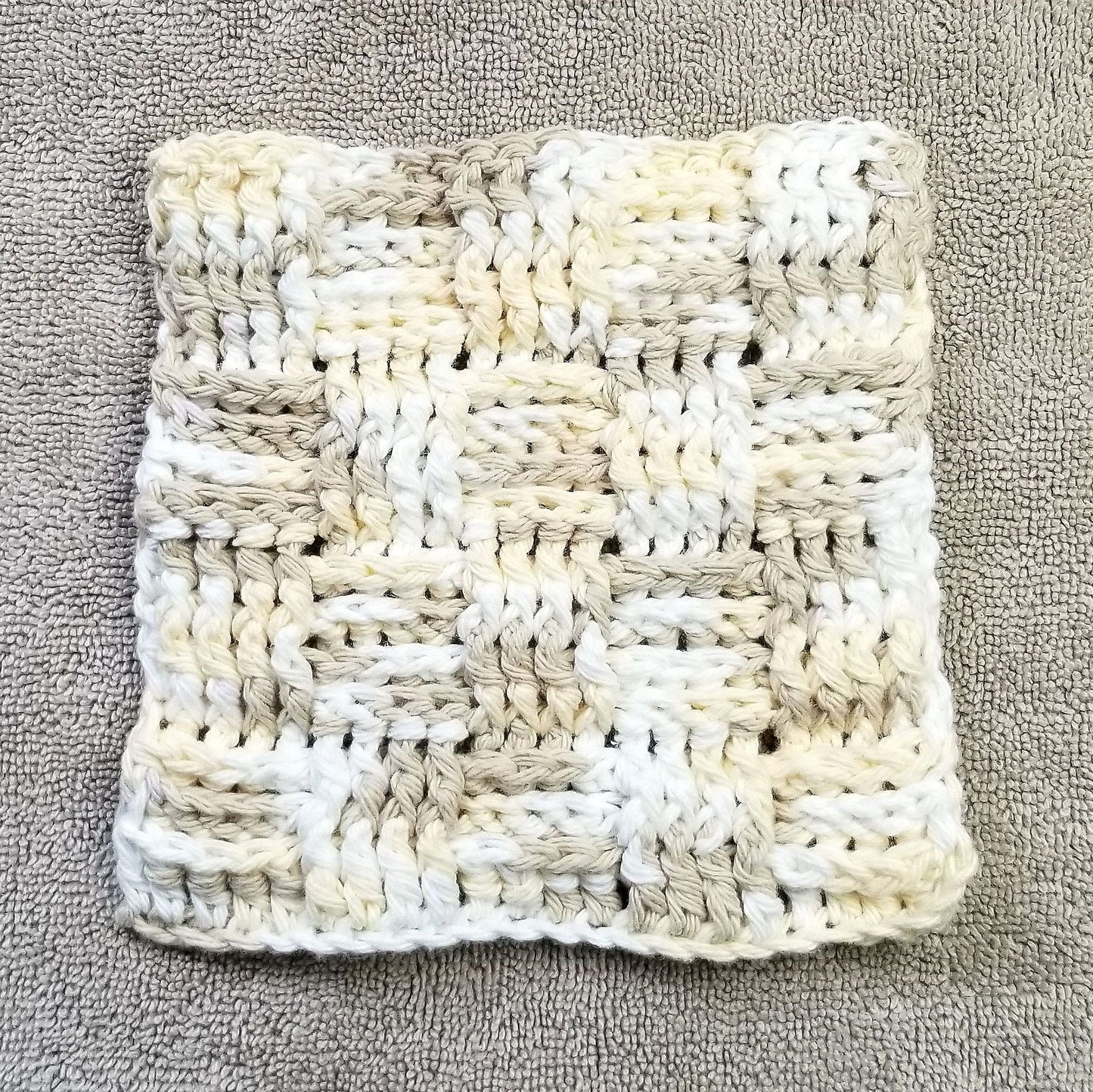 Basketweave Dishcloth Crochet Pattern, PDF Digital Download
