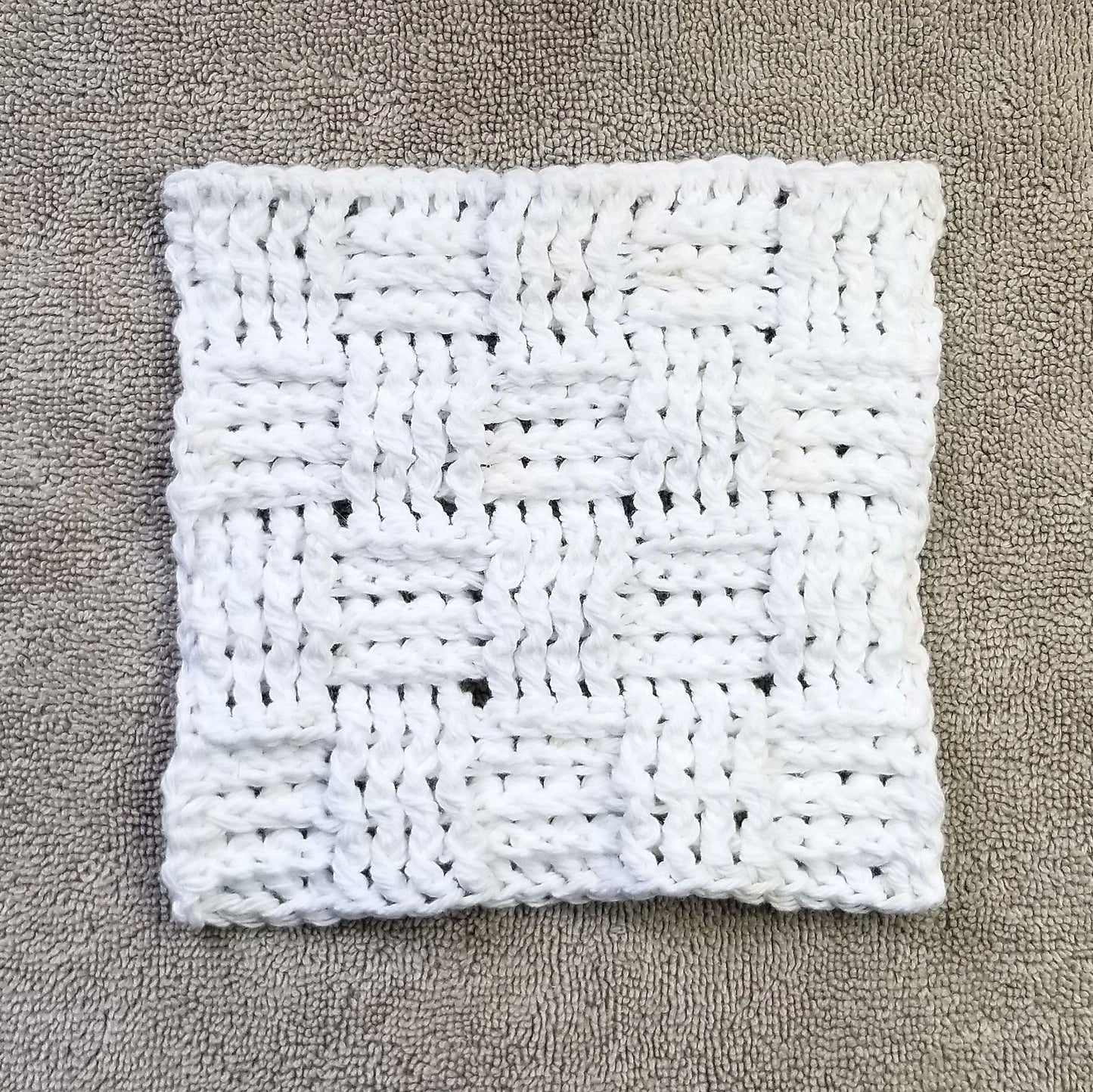 Basketweave Dishcloth Crochet Pattern, PDF Digital Download