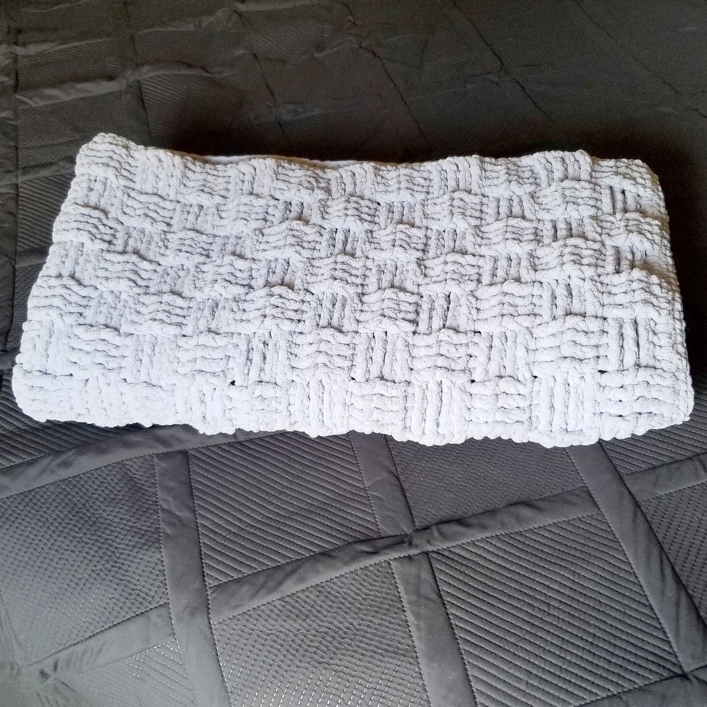 Chunky Basketweave Blanket Crochet Pattern, PDF Digital Download