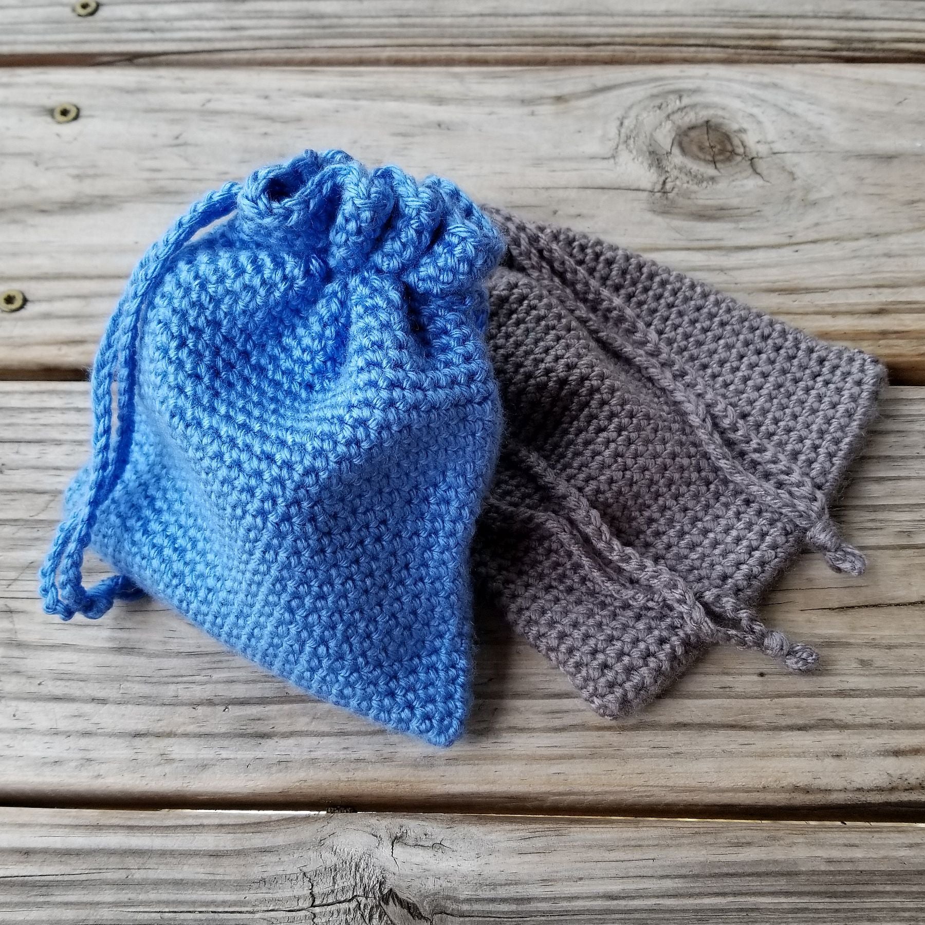 Drawstring Bag Crochet Pattern PDF – HCK Crafts - Main Image