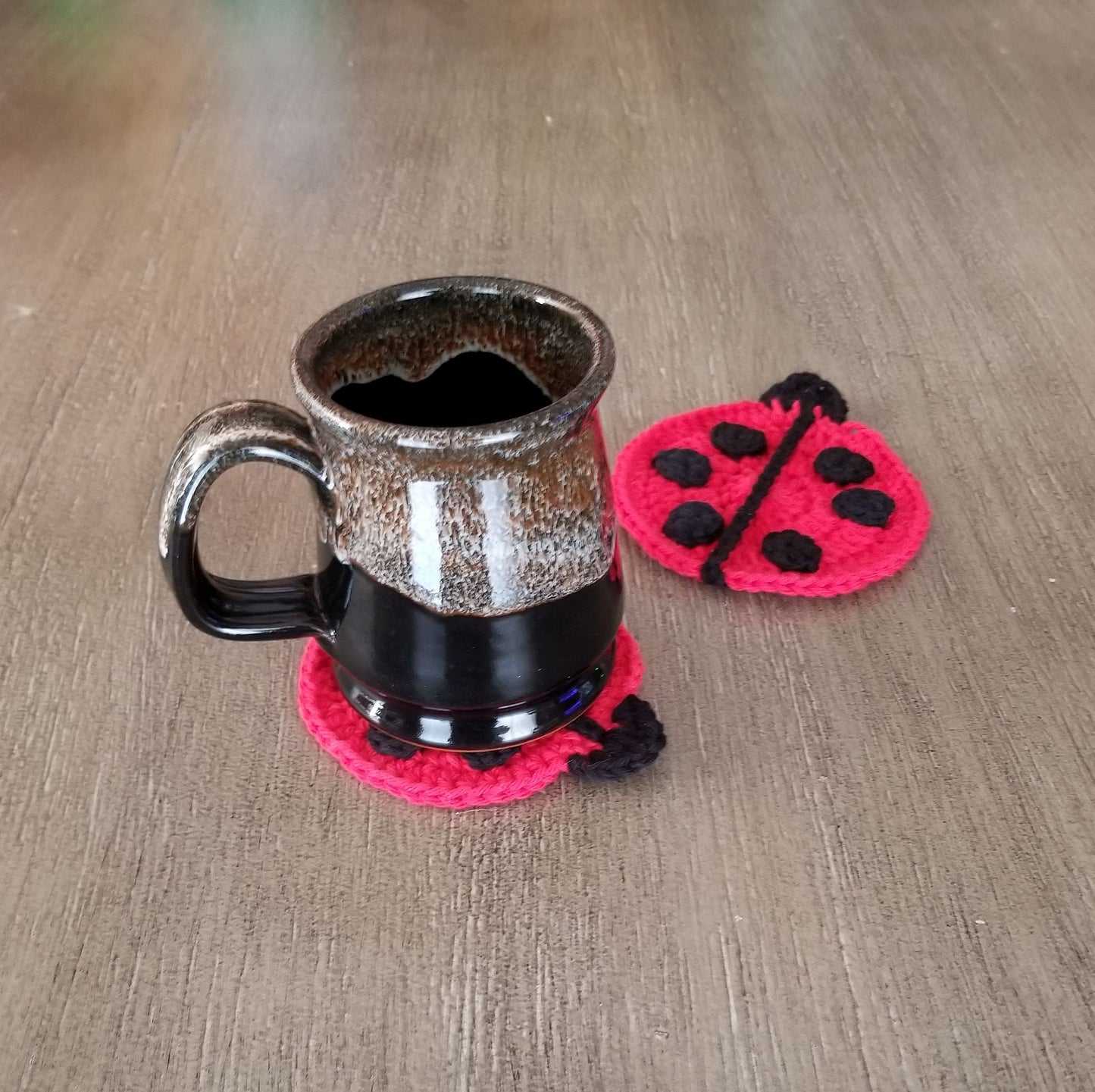 Ladybug Coasters Crochet Pattern PDF