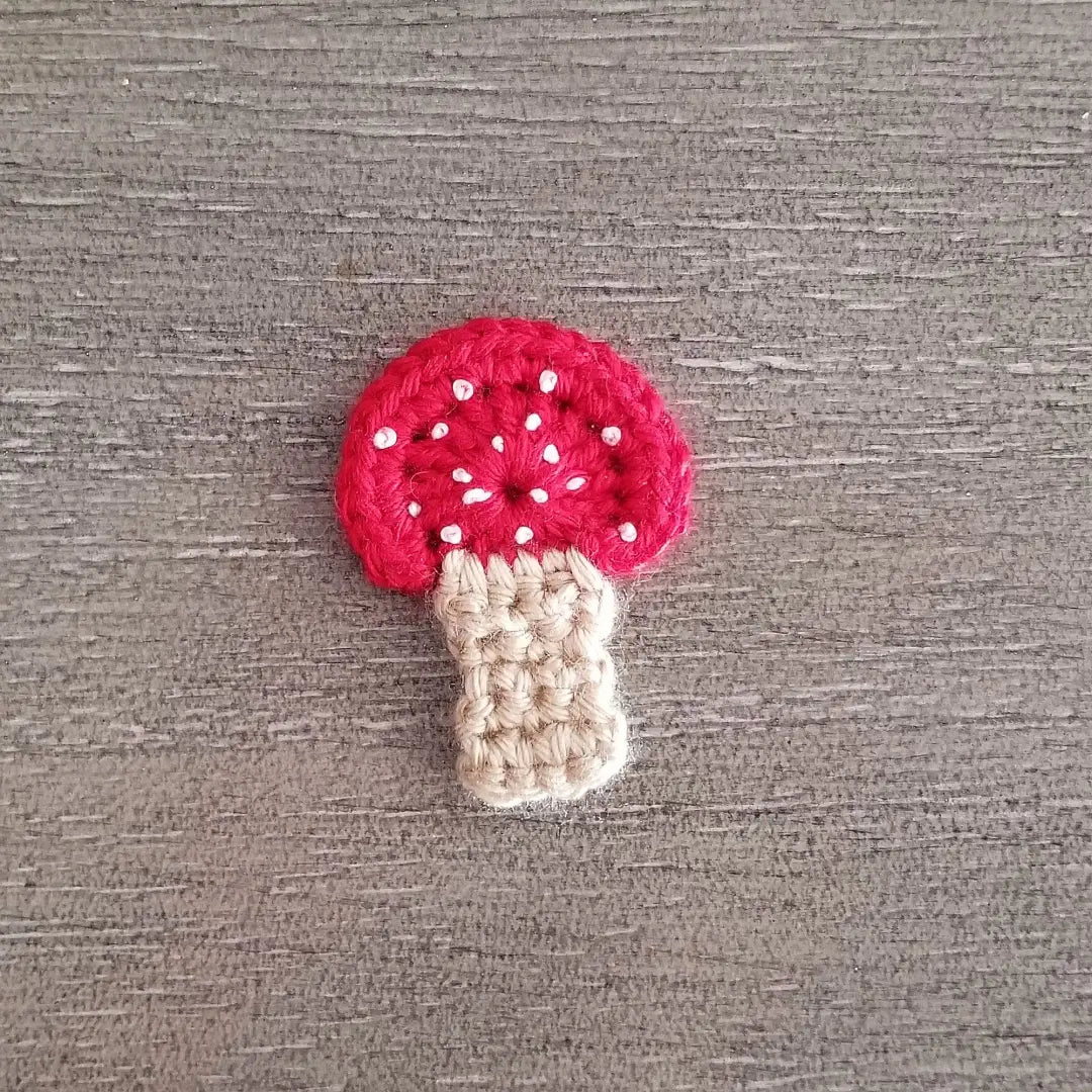 Mushroom Applique Crochet Pattern, PDF Digital Download