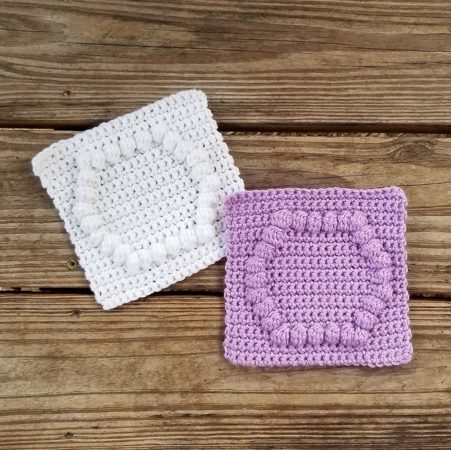 Letter O Bobble Afghan Square Crochet Pattern PDF