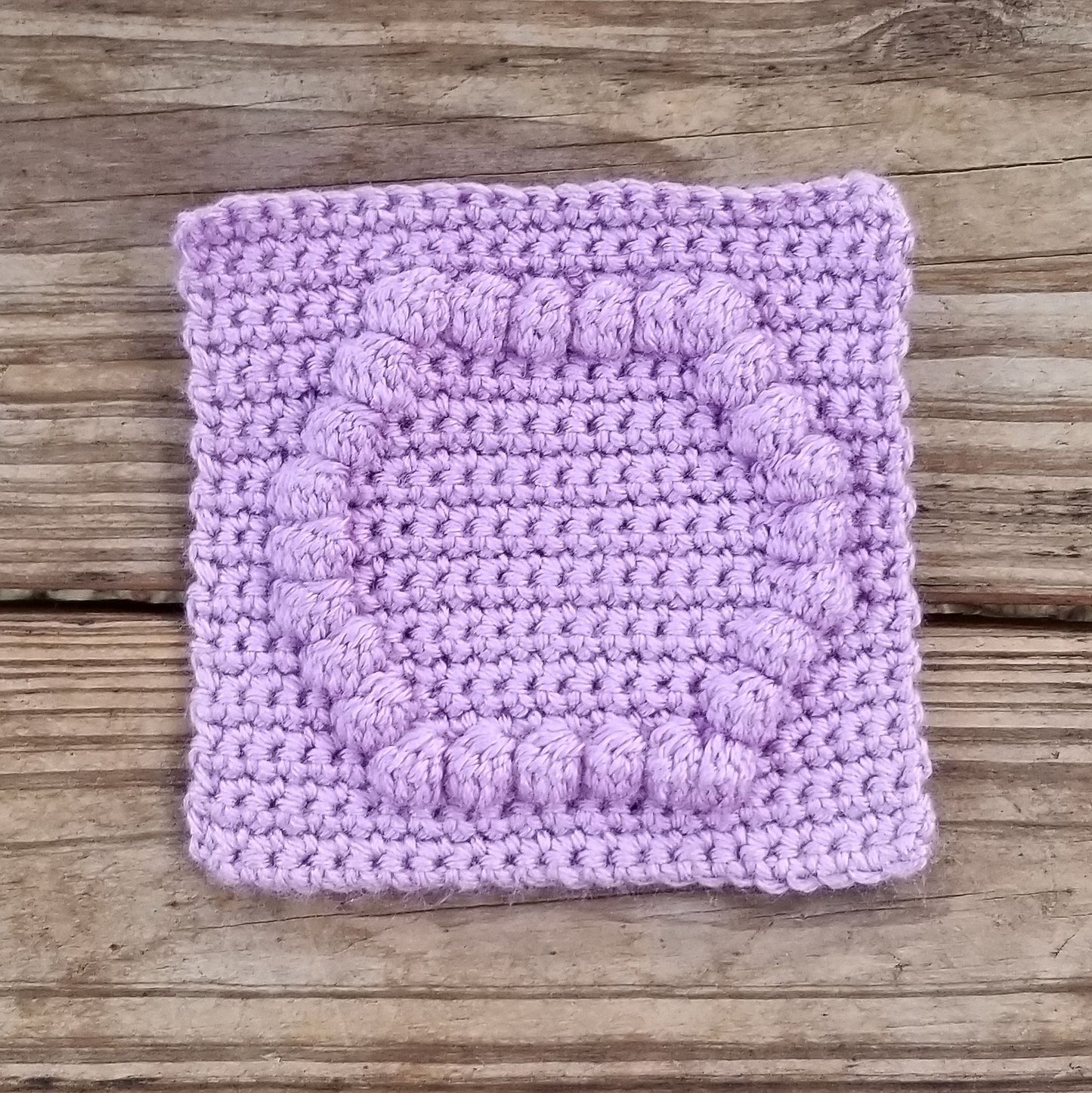 Letter O Bobble Afghan Square Crochet Pattern PDF