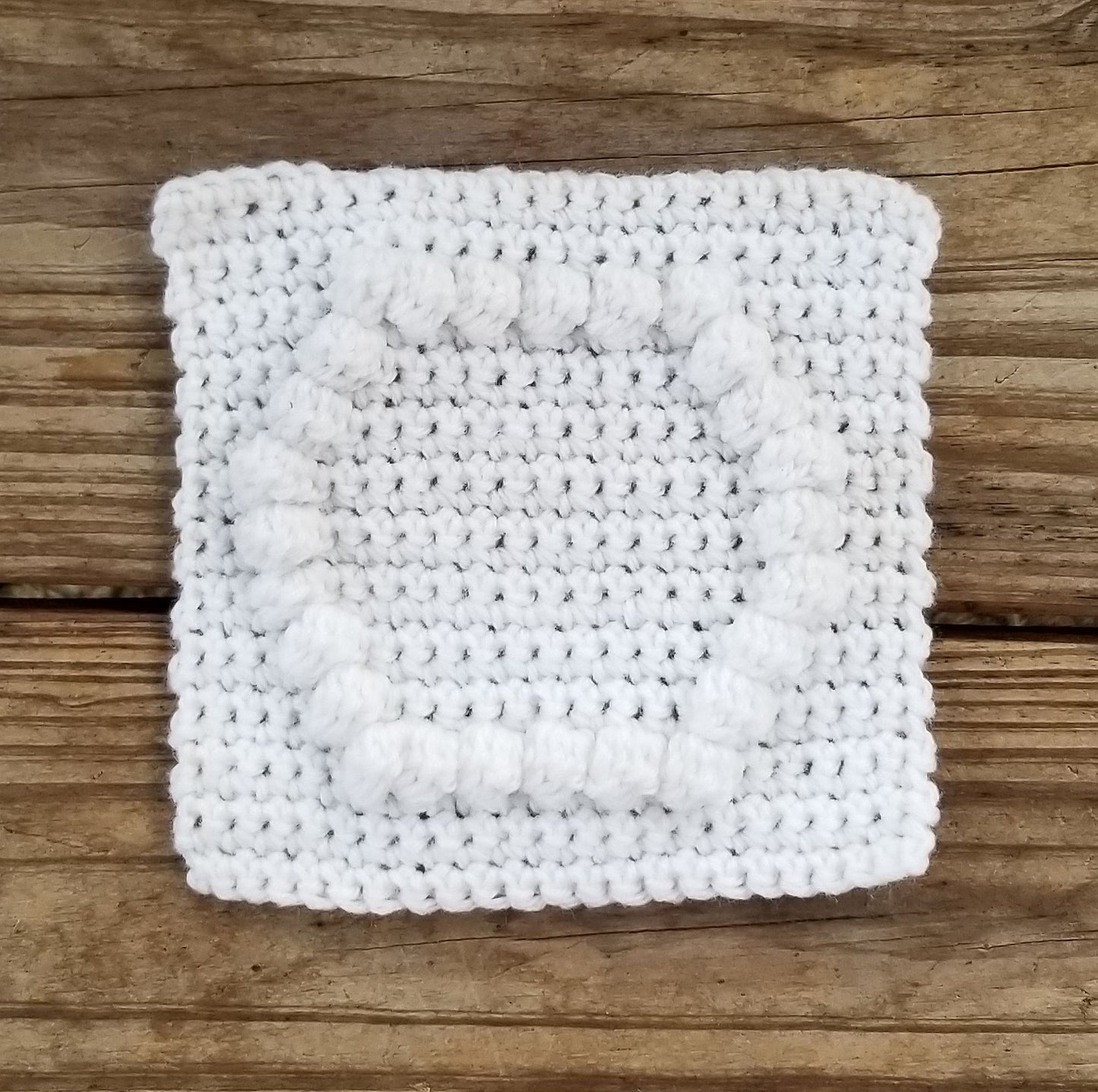 Letter O Bobble Afghan Square Crochet Pattern PDF