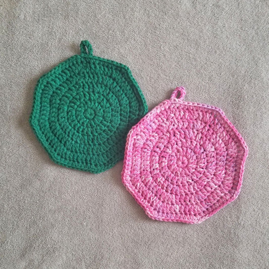 Octagon Potholder Crochet Pattern, PDF Digital Download