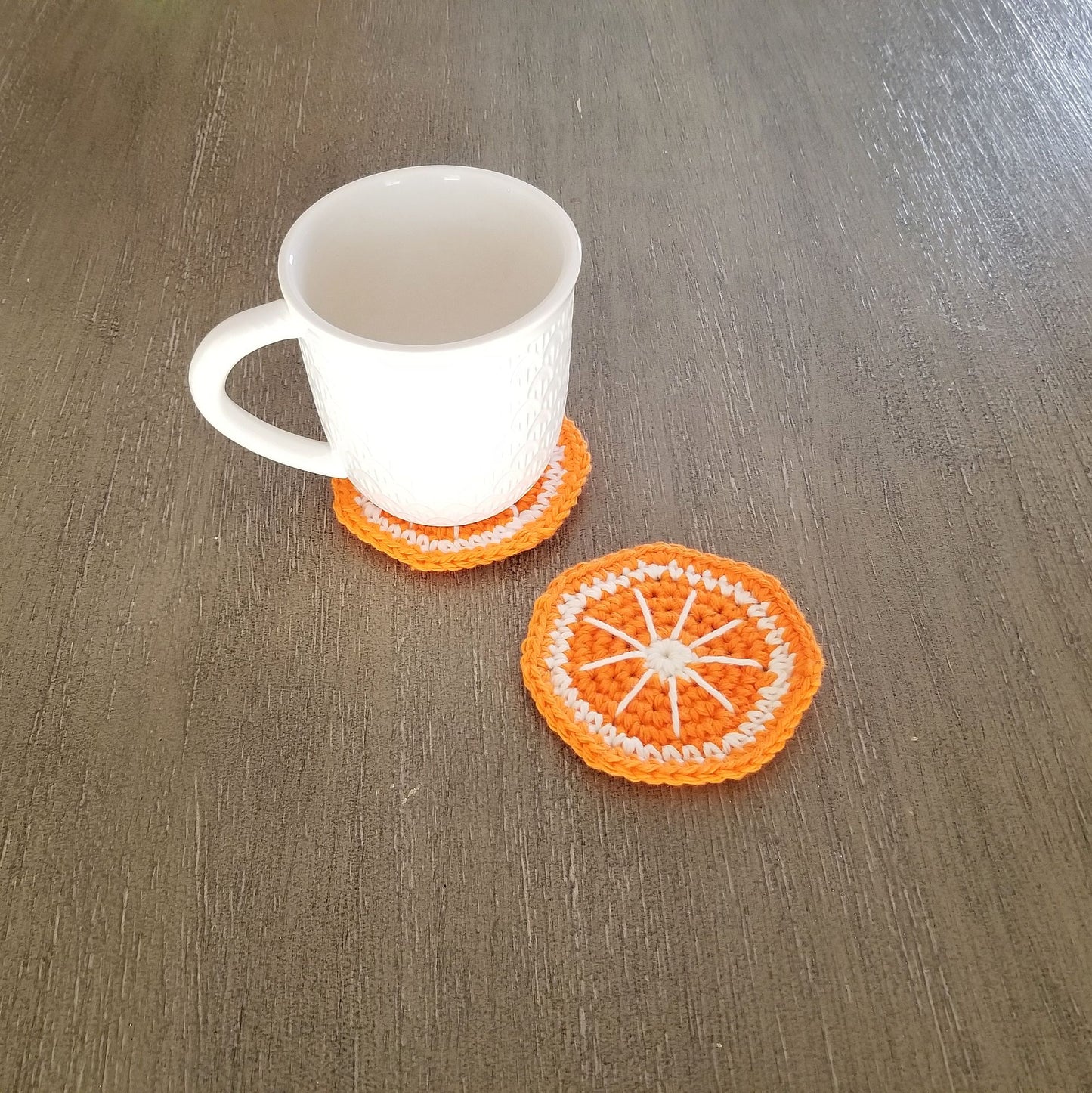 Orange Slice Coasters Crochet Pattern, PDF Digital Download