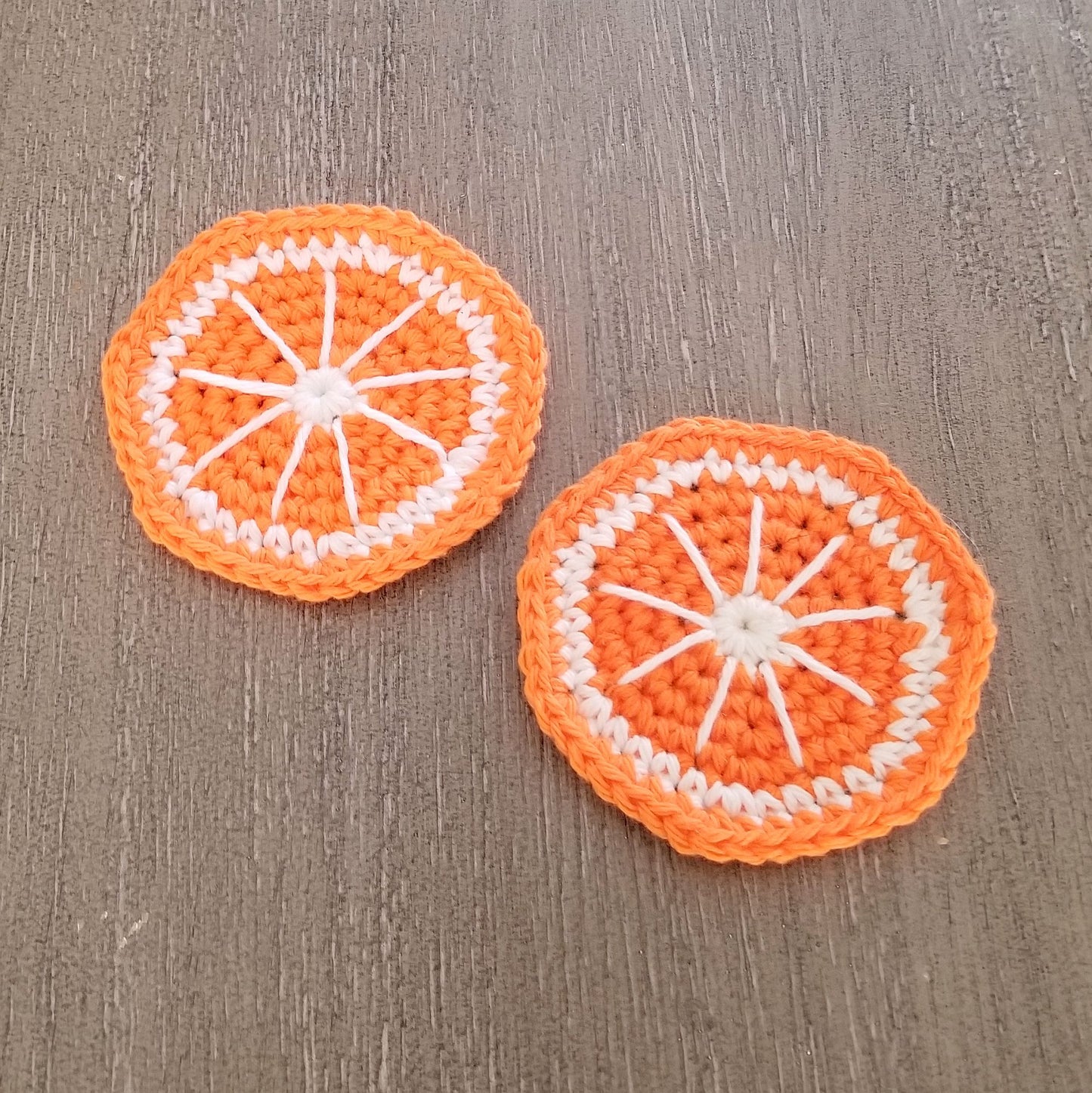 Orange Slice Coasters Crochet Pattern, PDF Digital Download