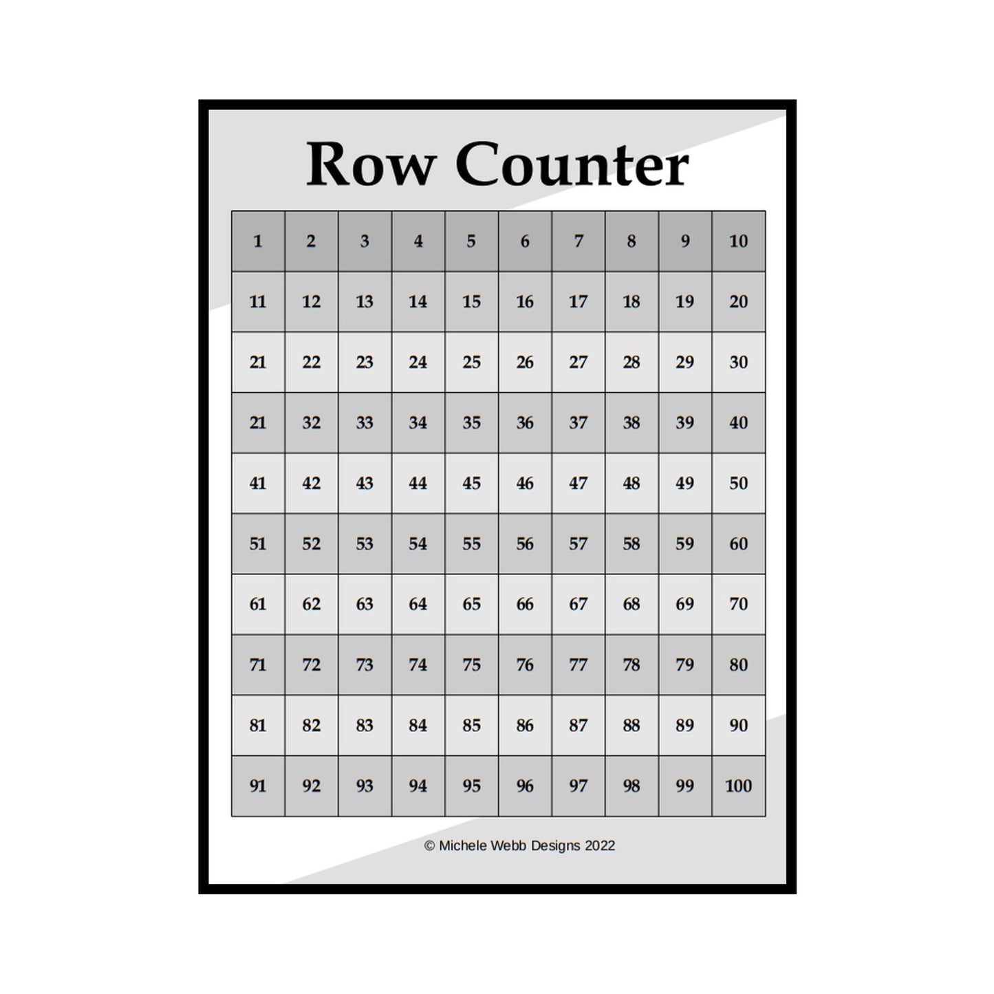 Row Counter Bundle, PDF Digital Download