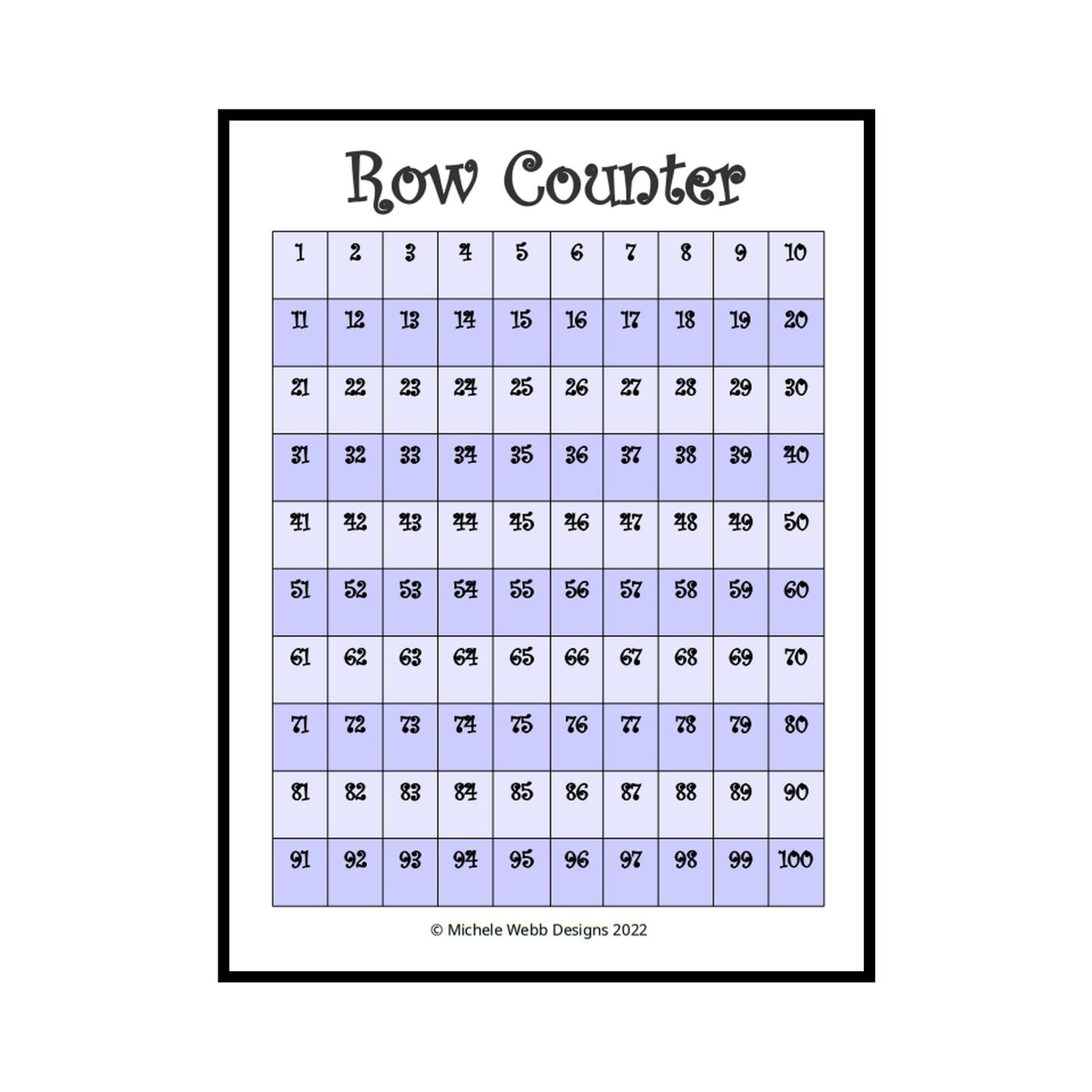 Row Counter Bundle, PDF Digital Download