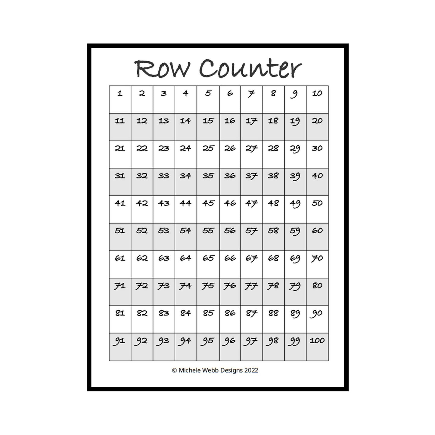 Row Counter Bundle, PDF Digital Download