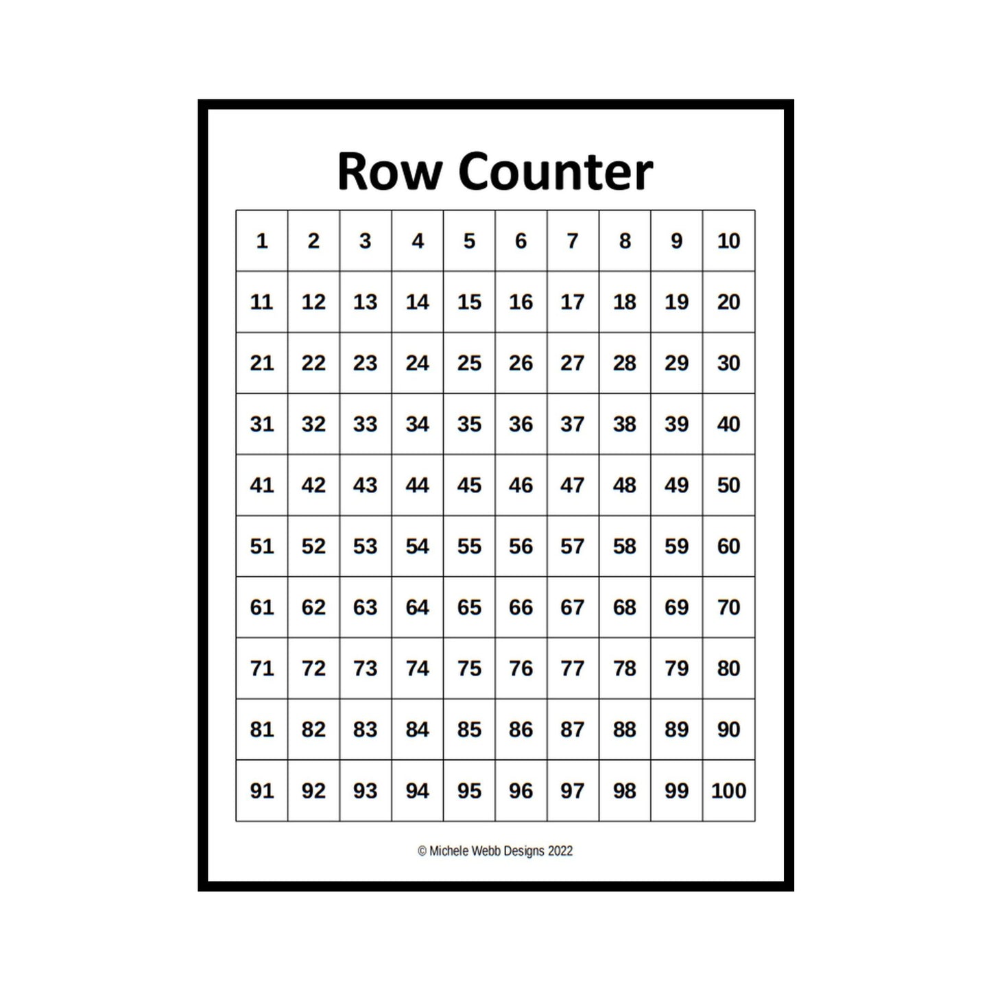 Row Counter Bundle, PDF Digital Download