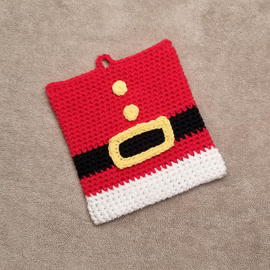 Santa Suit Potholder Crochet Pattern, PDF Digital Download