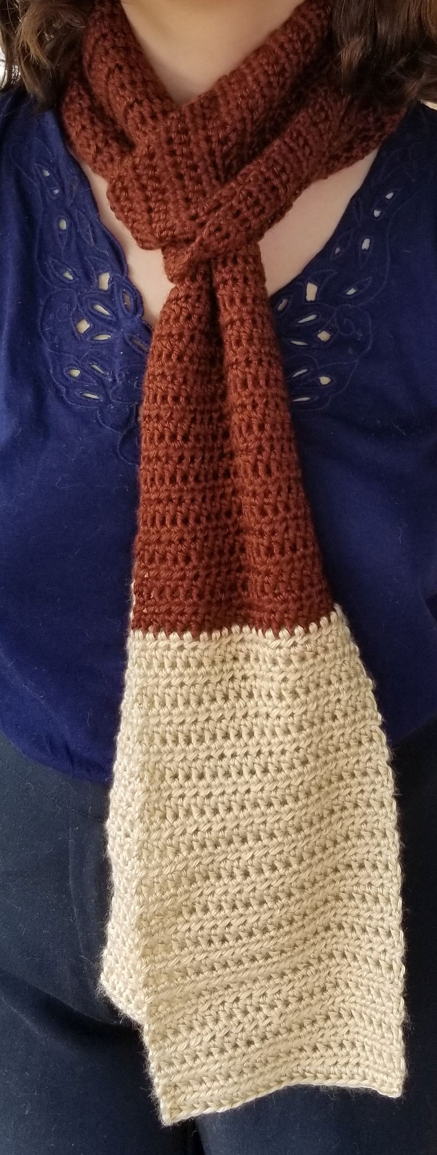 Two-Toned Scarf Crochet Pattern PDF