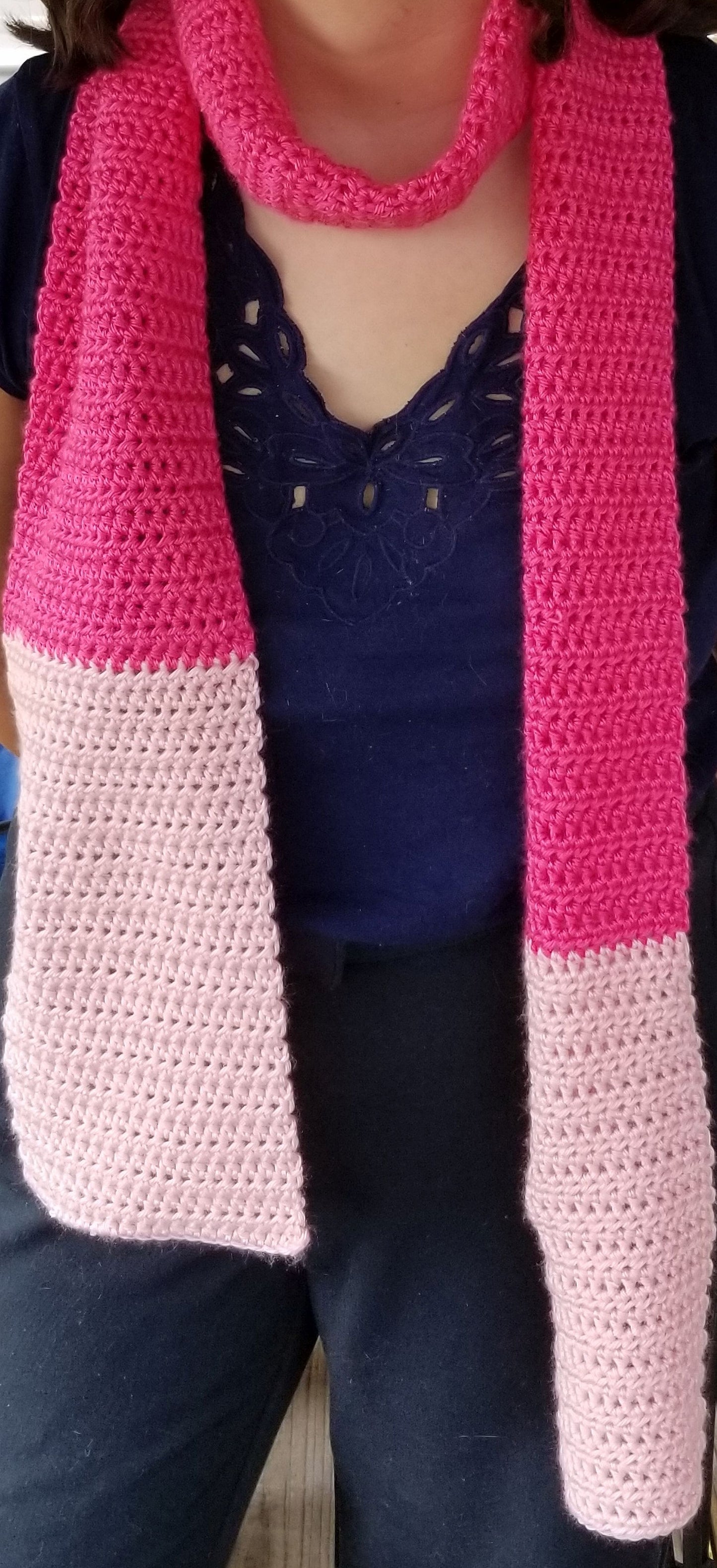Two-Toned Scarf Crochet Pattern PDF