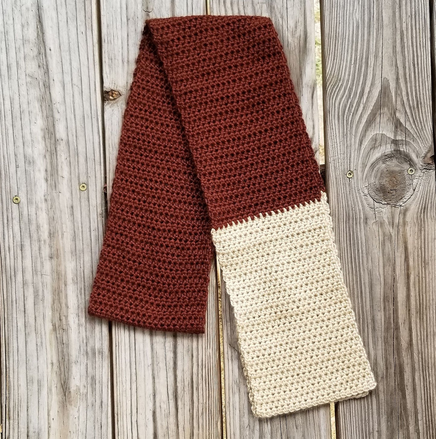 Two-Toned Scarf Crochet Pattern PDF