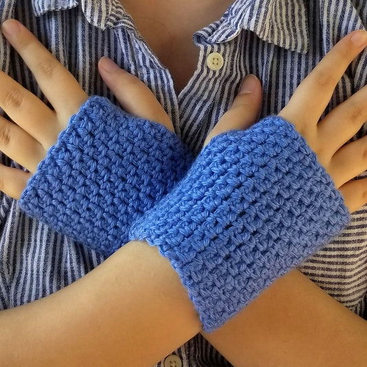 Woven Fingerless Gloves Crochet Pattern PDF