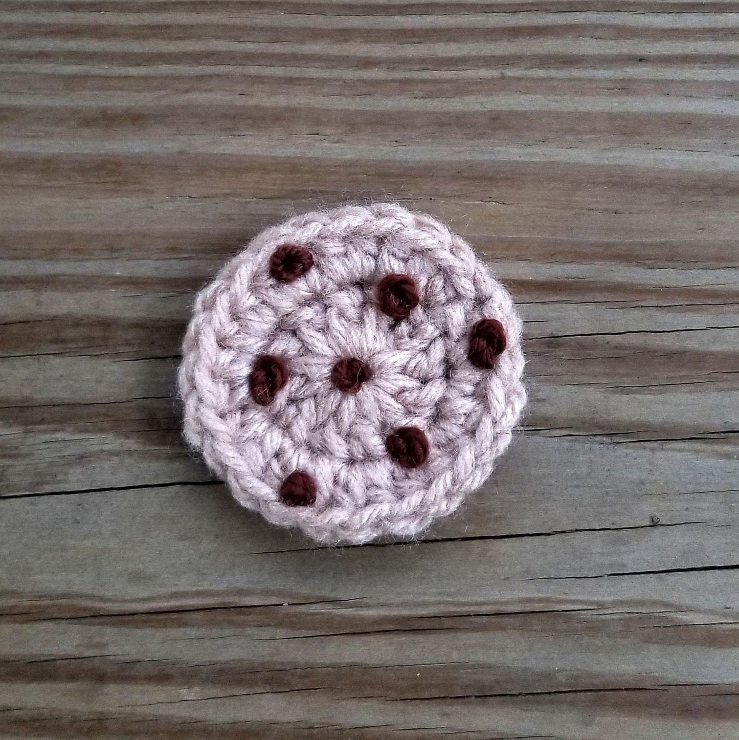 Chocolate Chip Cookie Crochet Pattern, PDF Digital Download