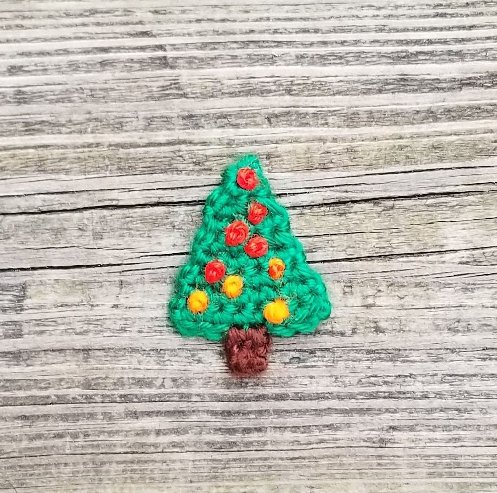 Christmas Tree Applique Crochet Pattern, PDF Digital Download