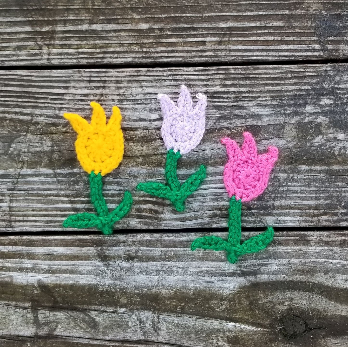 Tulip Applique Crochet Pattern, PDF Digital Download