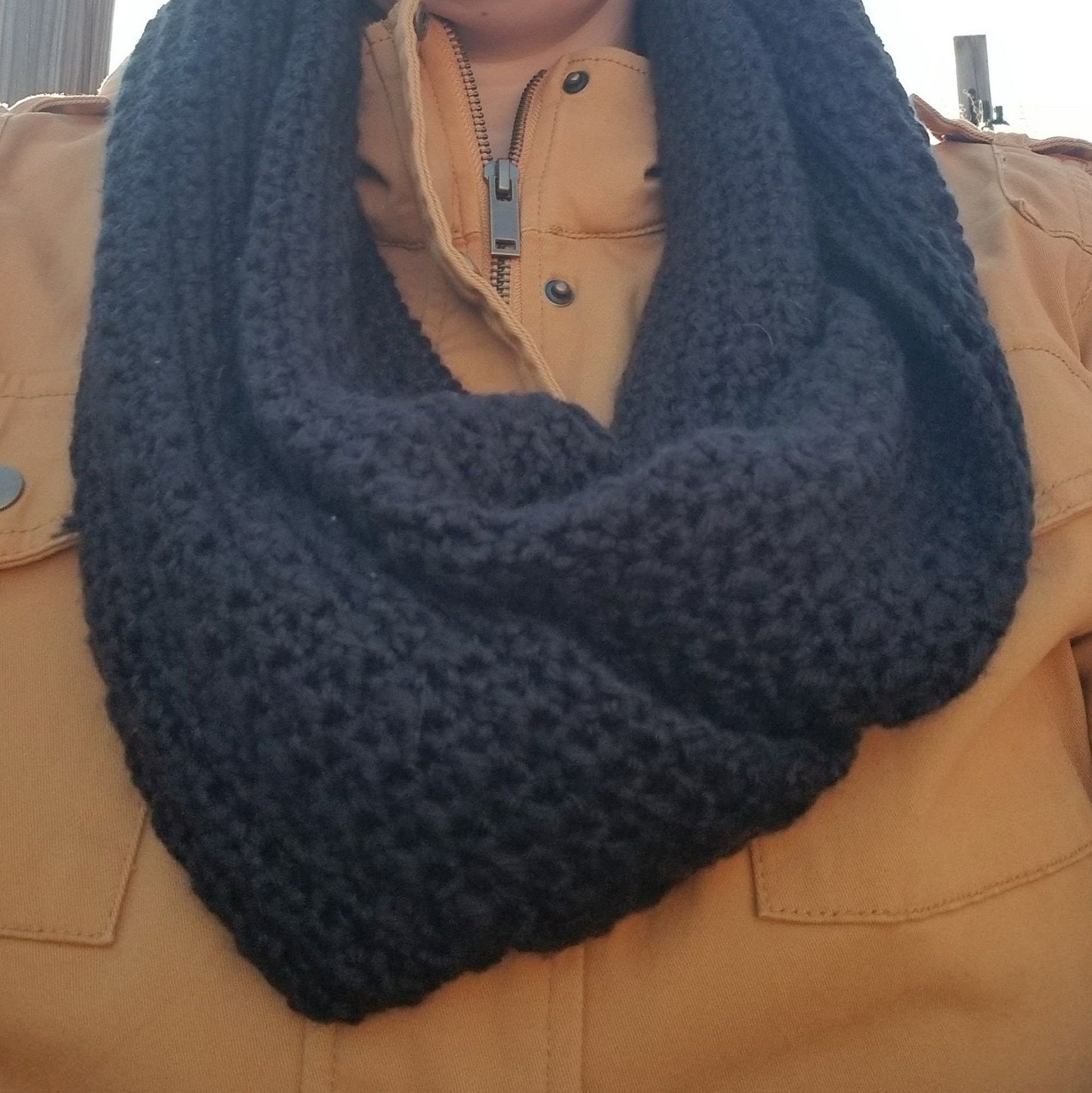 Textured Infinity Scarf Crochet Pattern, PDF Digital Download
