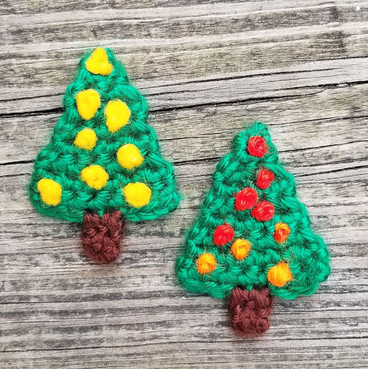 Christmas Tree Applique Crochet Pattern, PDF Digital Download