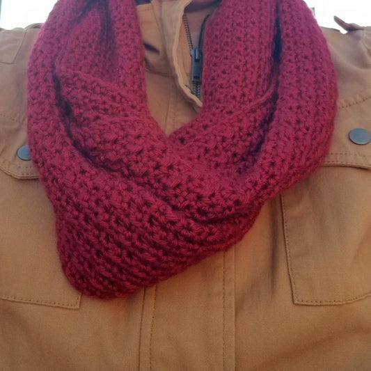 Textured Infinity Scarf Crochet Pattern, PDF Digital Download