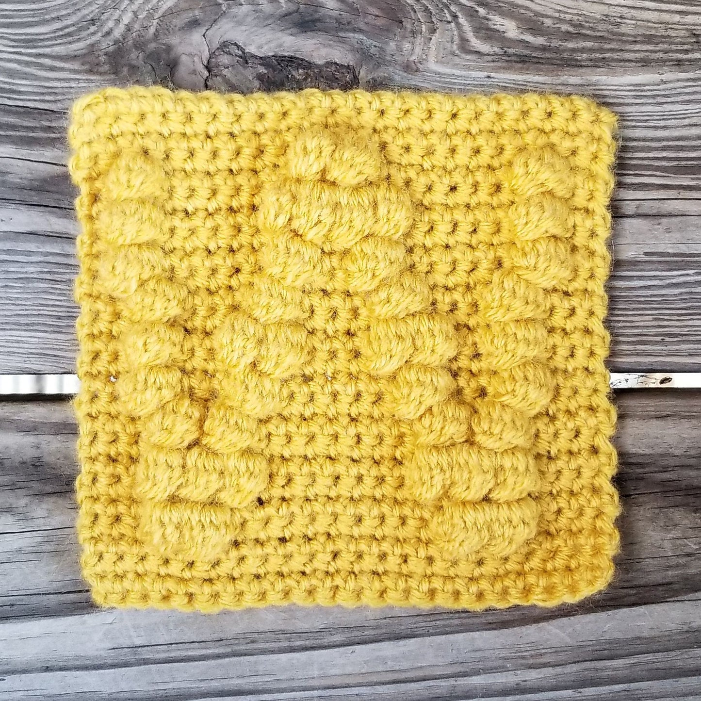 Letter W Bobble Afghan Square Crochet Pattern, PDF Digital Download