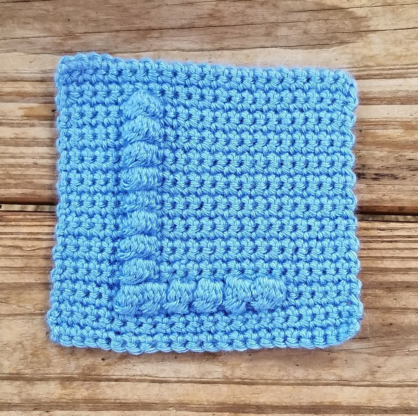 Bobble Letter L Afghan Square Crochet Pattern, PDF Digital Download