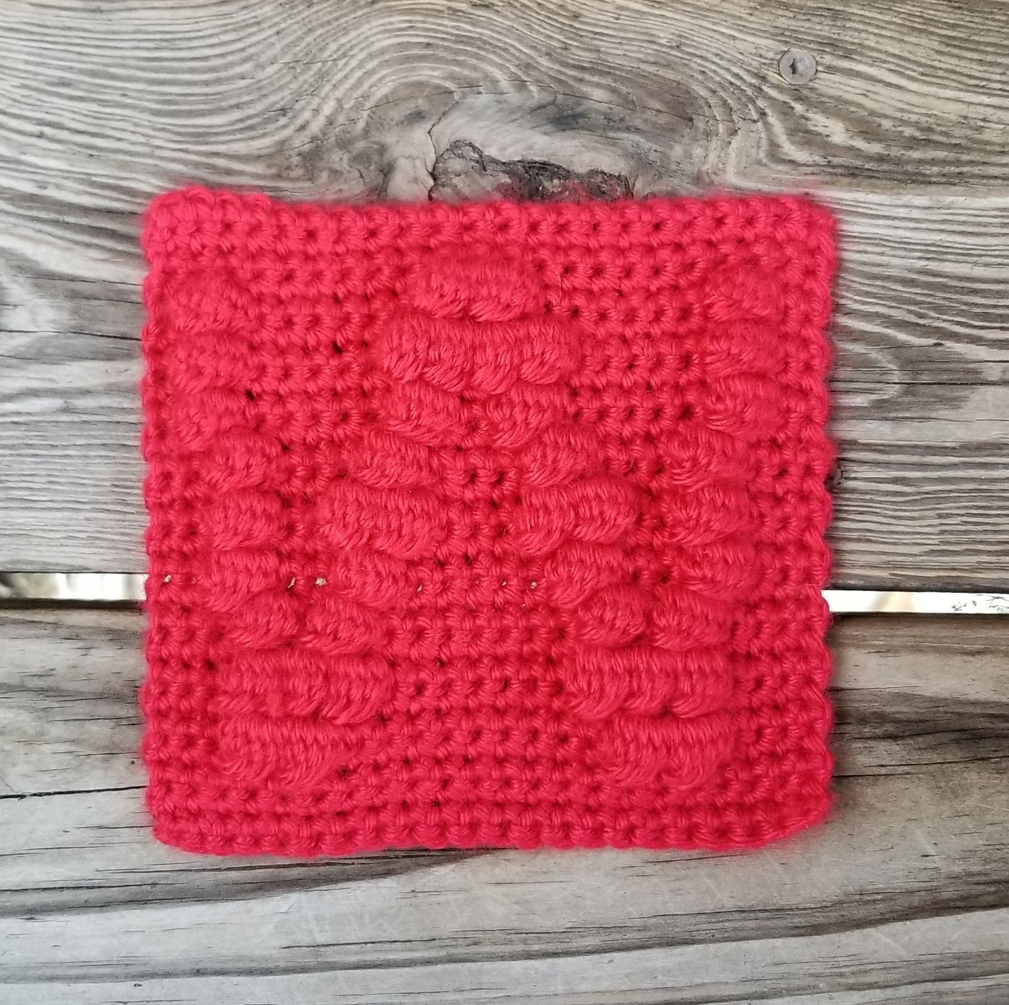 Letter W Bobble Afghan Square Crochet Pattern, PDF Digital Download