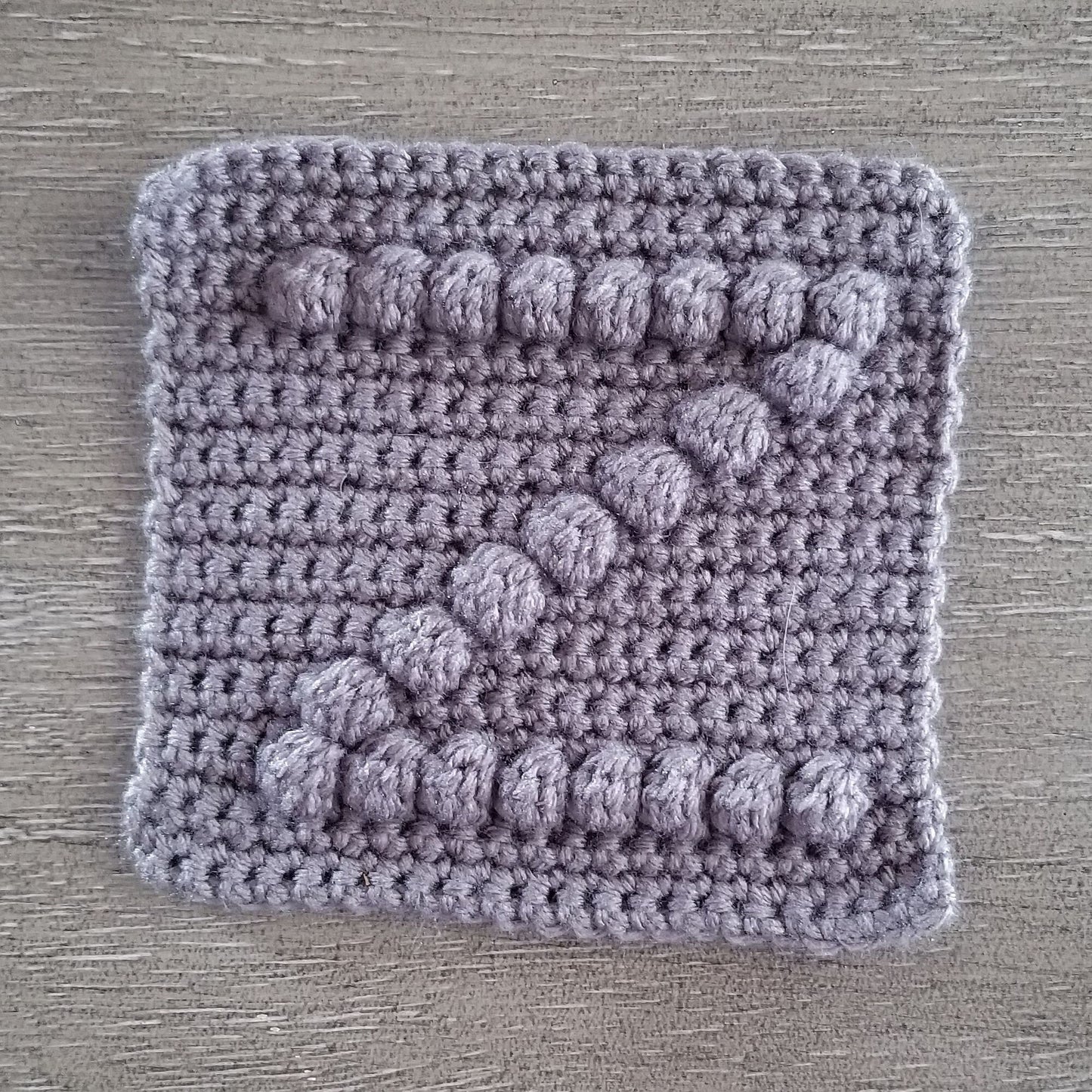 Letter Z Bobble Afghan Square Crochet Pattern, PDF Digital Download