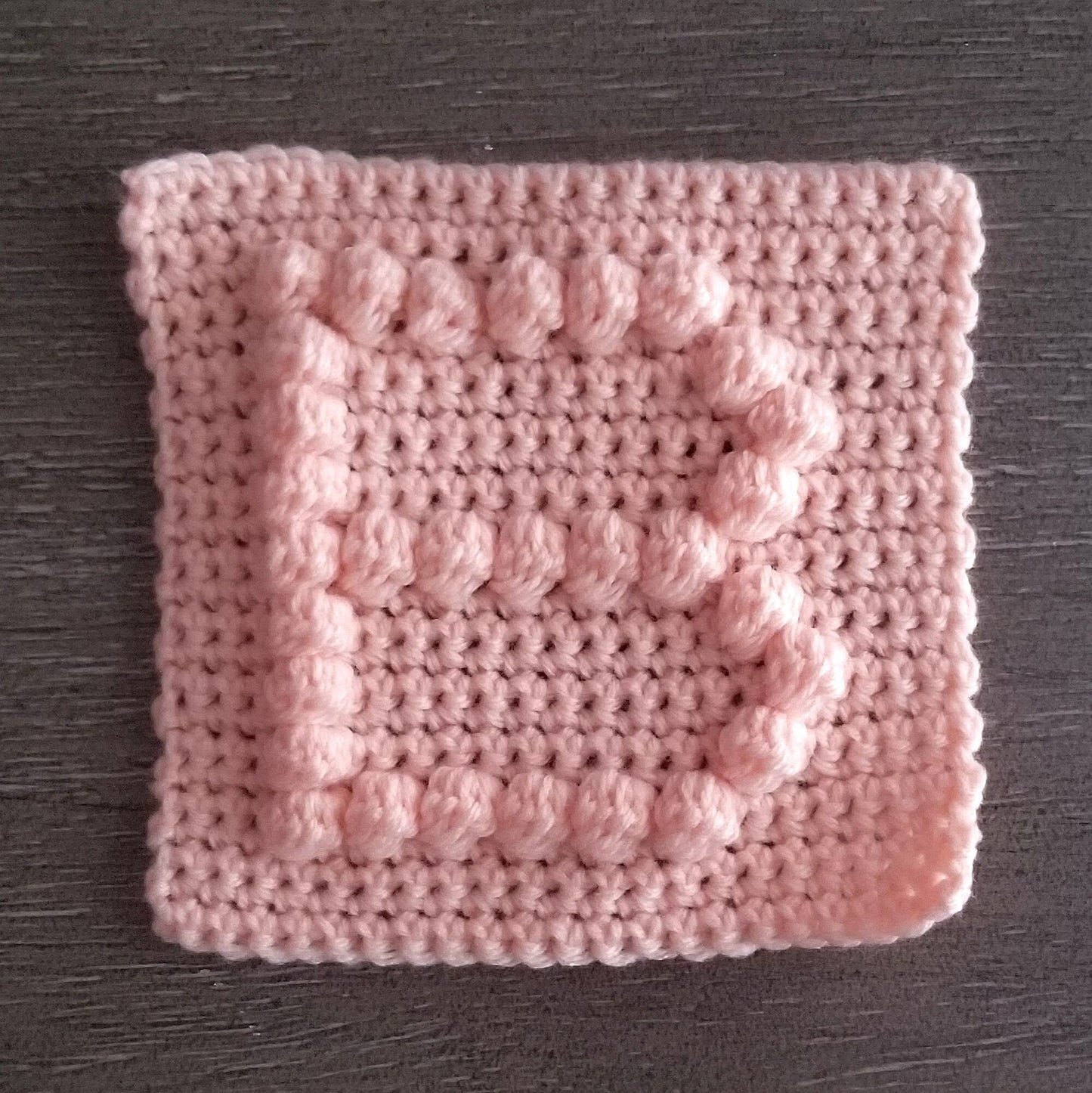 Letter B Bobble Afghan Square Crochet Pattern, PDF Digital Download