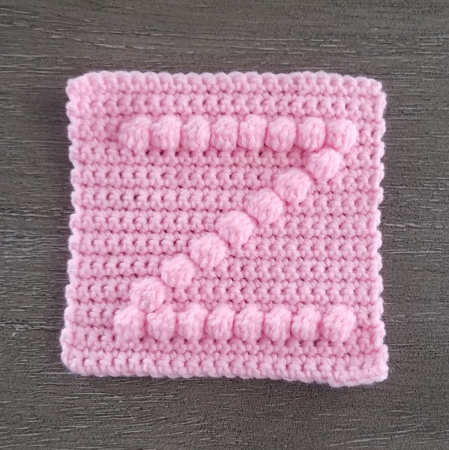 Letter Z Bobble Afghan Square Crochet Pattern, PDF Digital Download