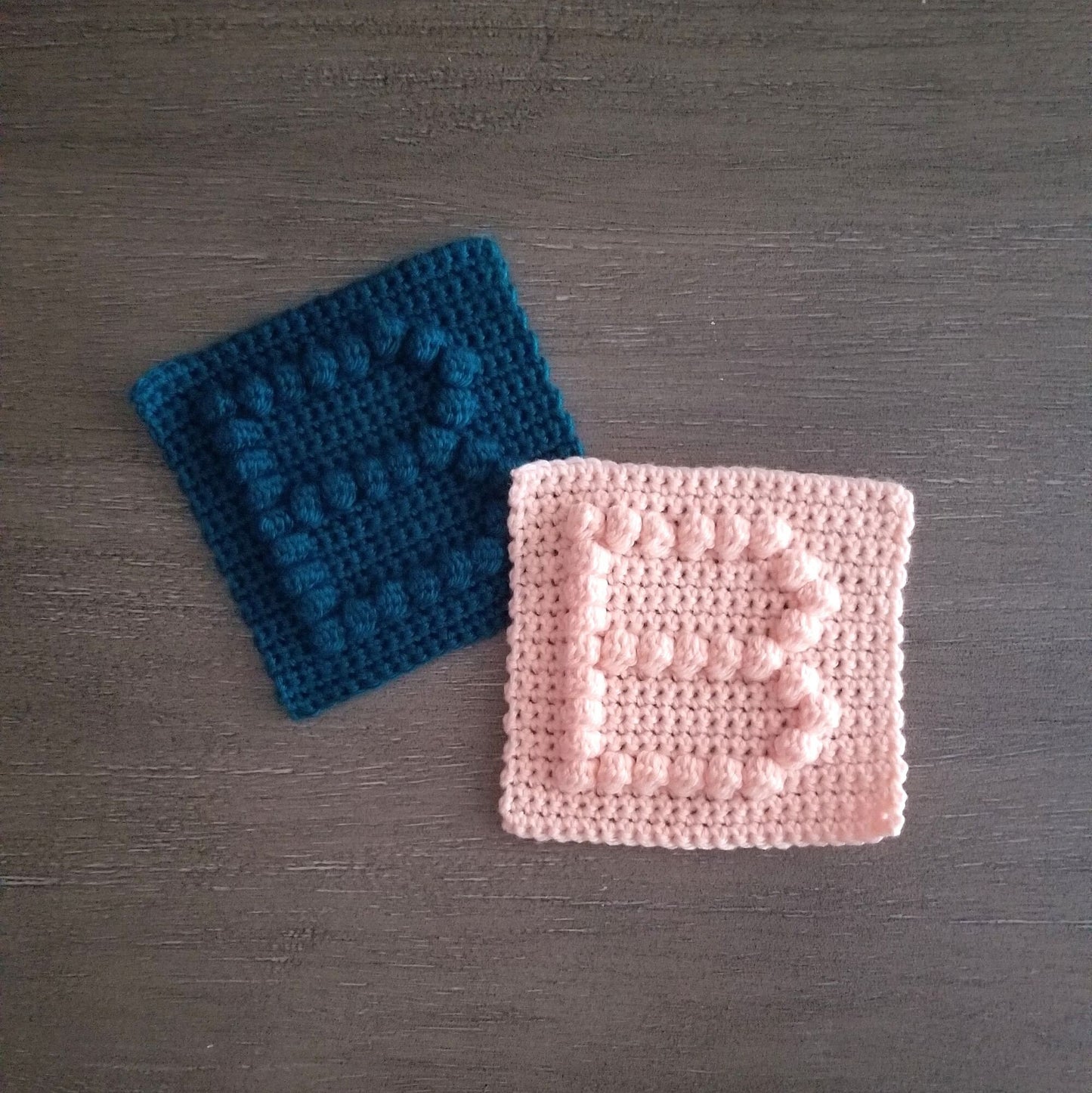 Letter B Bobble Afghan Square Crochet Pattern, PDF Digital Download
