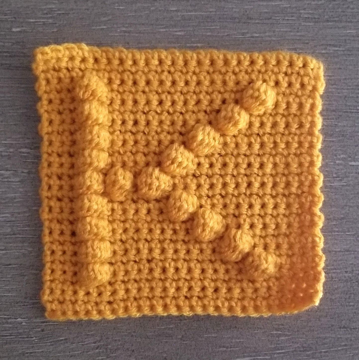 Letter K Bobble Afghan Square Crochet Pattern, PDF Digital Download