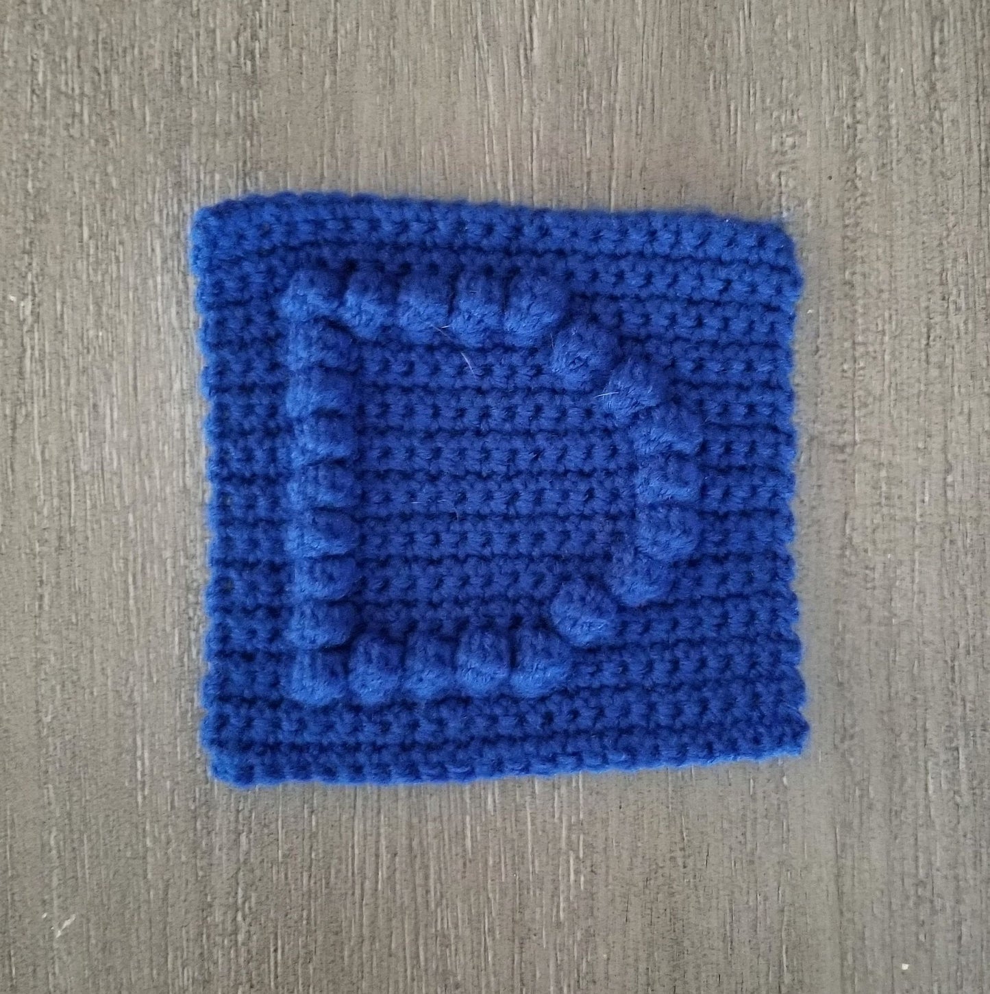 Letter D Bobble Afghan Square Crochet Pattern, PDF Digital Download