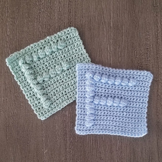 Letter F Bobble Afghan Square Crochet Pattern, PDF Digital Download