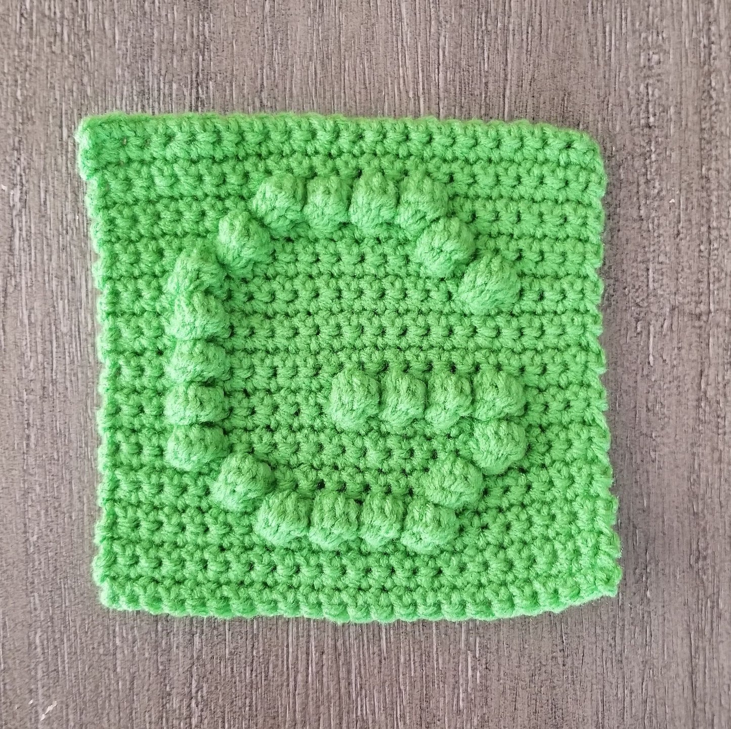 Letter G Bobble Afghan Square Crochet Pattern, PDF Digital Download