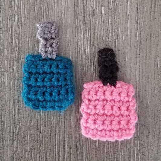 Nail Polish Applique Crochet Pattern,  PDF Digital Download