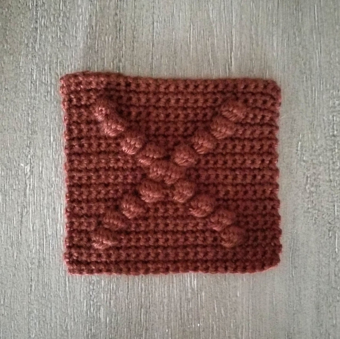Letter X Bobble Afghan Square Crochet Pattern, PDF Digital Download