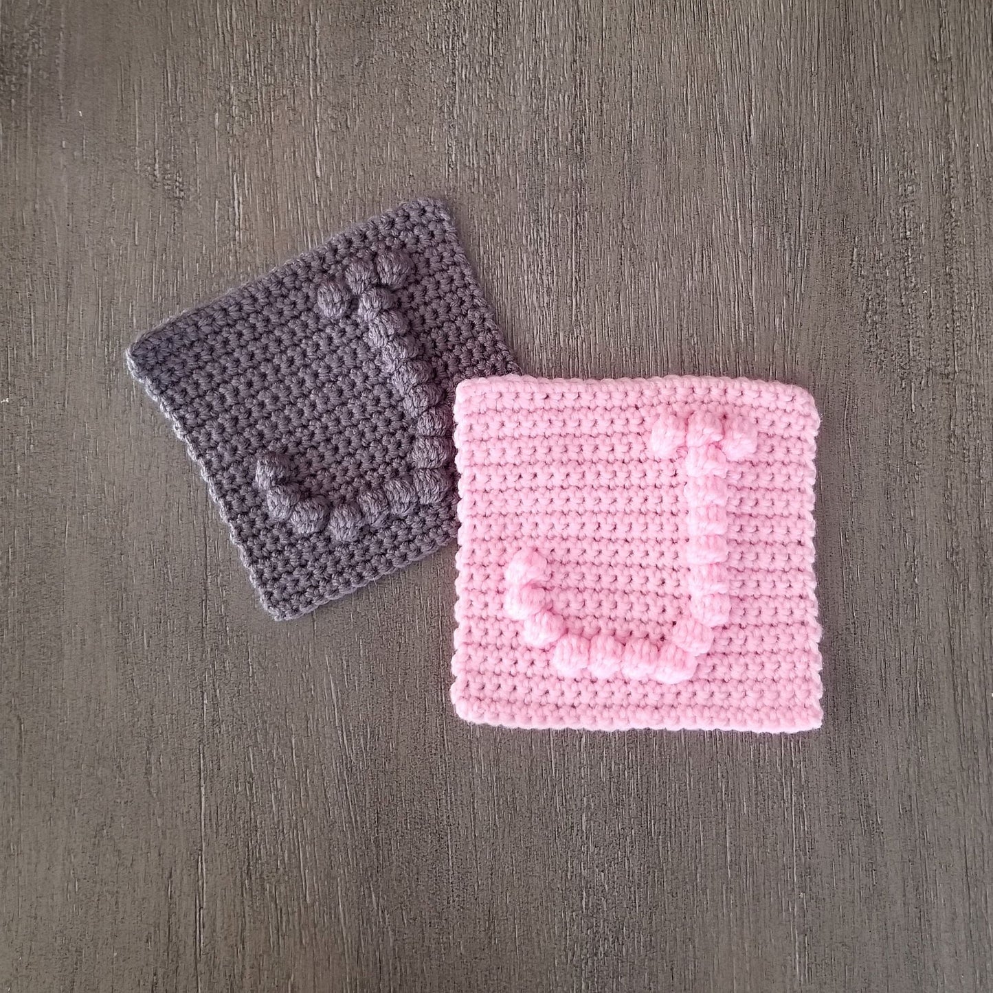 Letter J Bobble Afghan Square Crochet Pattern, PDF Digital Download