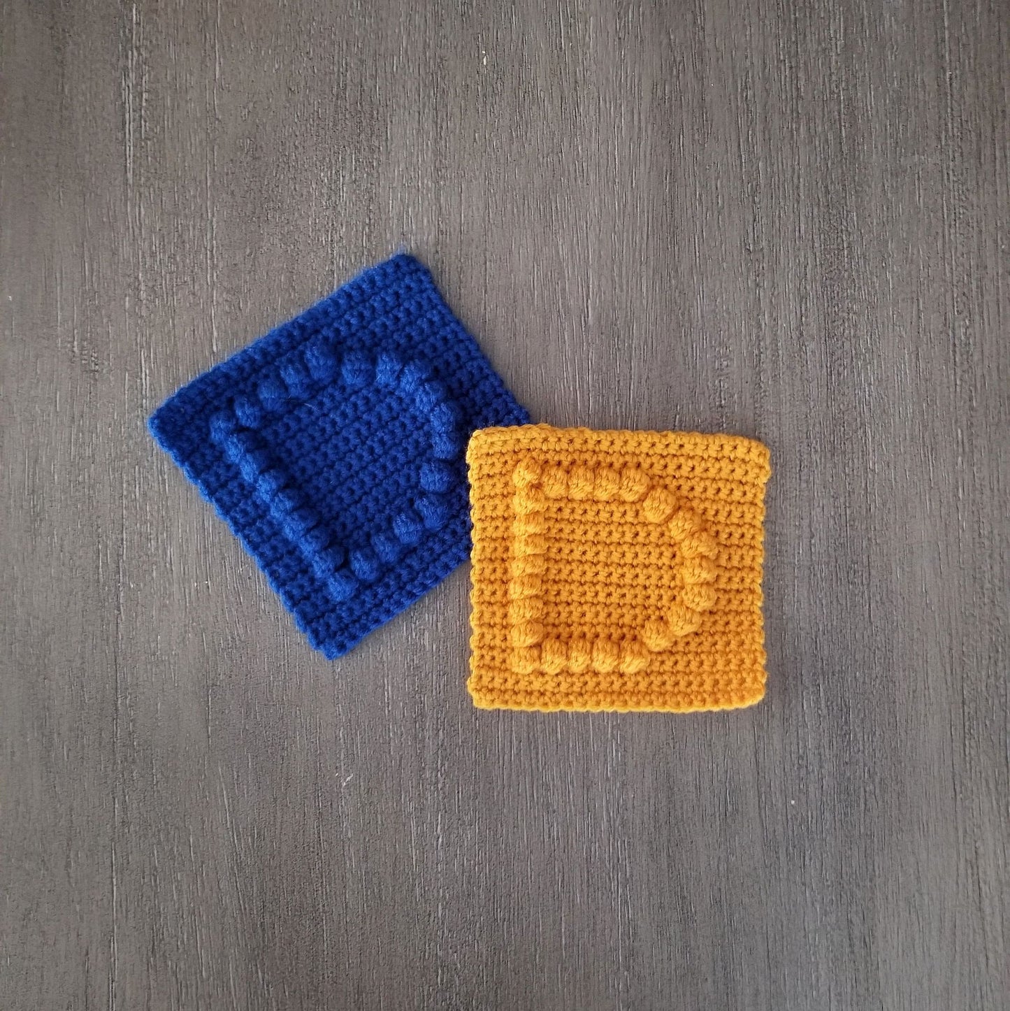 Letter D Bobble Afghan Square Crochet Pattern, PDF Digital Download